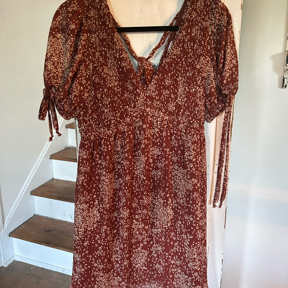 Floral Rust Dress